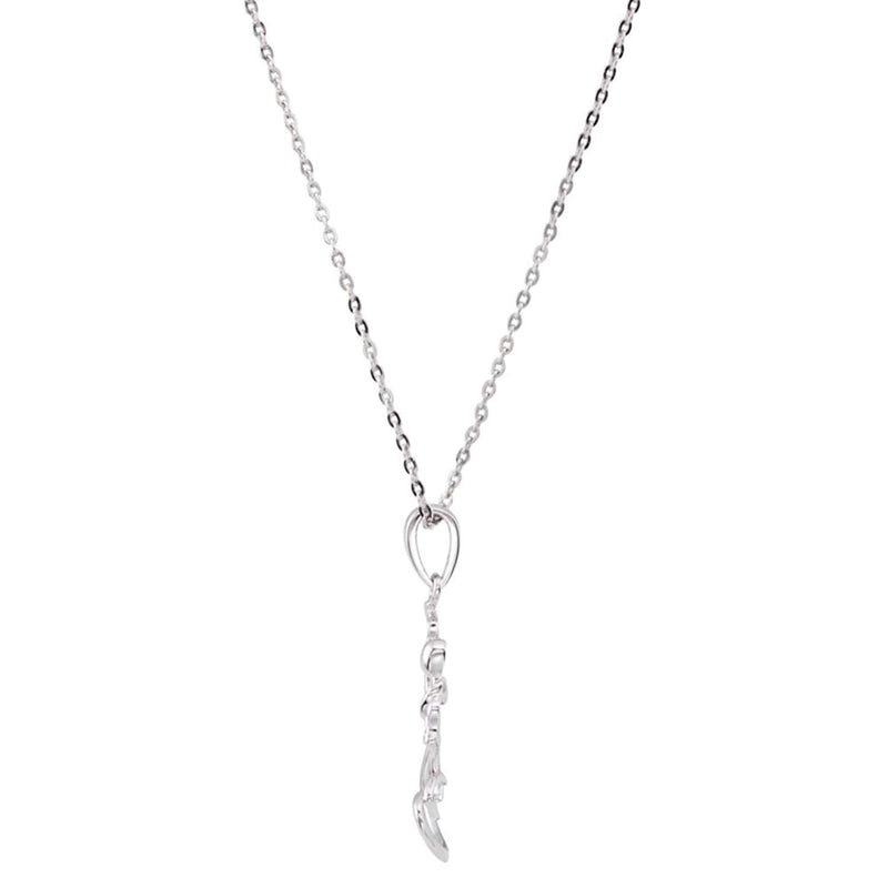 Rhodium Plated Sterling Silver Mother and Child 'Sweet Baby' Necklace, 18'