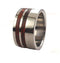 Amboyna Burl Wood 10mm Comfort Fit Titanium Wedding Band, Size 11.5