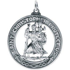 Sterling Silver St. Christopher Medal