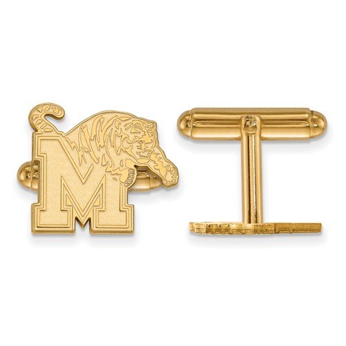 Gold-Plated Sterling Silver University Of Memphis Cuff Links, 15X17MM