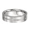 Satin Finish Grooved 6mm Comfort Fit 14k White Gold,Size 14.5