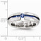 Edward Mirell Titanium Blue Sapphire and Grooved Anodized 6mm Wedding Band, Size 8.5