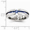 Radiance Collection Gray and Blue Titanium Blue Sapphire 6mm Band