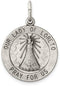 Sterling Silver Antiqued Our Lady of Loreto Medal (22X18MM)