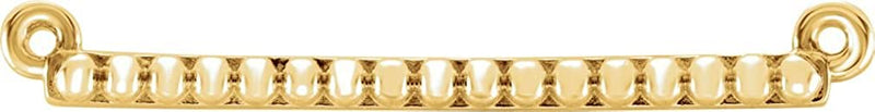 Granulated Bead Bar Style Pendant, 14k Yellow Gold