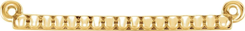 Granulated Bead Bar Style Pendant, 18k Yellow Gold