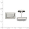 Stainless Steel Polished Textured Rectangle Cuff Links, 22.98MMX15.9MM