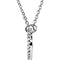 29-Stone Diamond Horizontal Oval 14k White Gold Pendant Necklace, 16" (.16 Cttw)