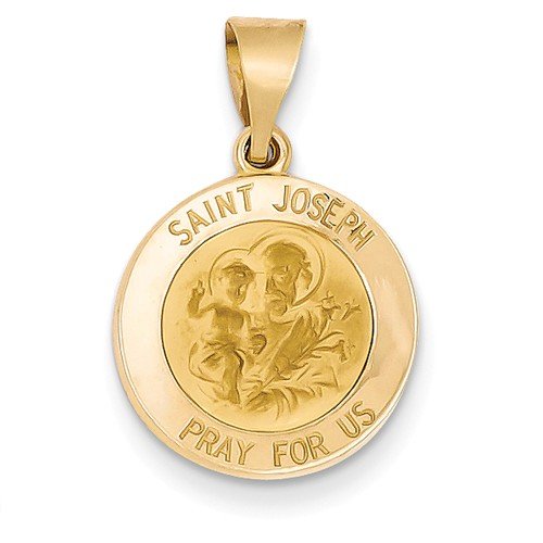 14k Yellow Gold St. Joseph Medal Pendant (17X15MM)