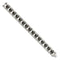 Men's Brushed and Polished Stainless Steel Black Ceramic Link Bracelet, 8.5"