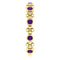 Genuine Amethyst Beaded Ring, 14k Yellow Gold