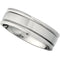 Titanium 7mm Flat Ridged Comfort Fit Band, Size 12