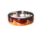 The Men's Jewelry Store (Unisex Jewelry) Two Tone Wood Design, Oak, Redwood 7.5mm Comfort Fit Titanium Wave Ring