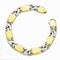 Men's Polished 14k Yellow and White Gold 11.5mm Link Bracelet, 9"