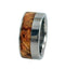 Buckeye Burl Wood Inlay 10mm Comfort Fit Interchangeable Titanium Wedding Band, Size 10