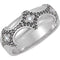 Men's Black and White Diamond Regal Design Sterling Silver Band (1/2 Cttw)