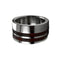 Interchangeable Amboyna Burl Wood Inlay 10mm Comfort Fit Titanium Wedding Band, Size 13.5