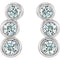 Diamond Three-Stone Ear Climbers, Rhodium-Plated 14k White Gold (.5 Ctw, G-H Color, I1 Clarity)