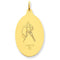 24k Gold-Plated Sterling Silver St. Christopher Tennis Medal