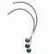 Edward Mirell Black Titanium Multi-Color Anodized and Sterling Silver Pendant Necklace, 16"-18"