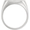 Men's Closed Back Square Signet Ring, Palladium (18mm)