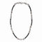 Edward Mirell Polished Titanium and Black Titanium Cable Link Necklace, 20"