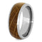 The Men's Jewelry Store (Unisex Jewelry) Whiskey Barrel Oak Wood 8mm Titanium Comfort-Fit Wedding Band