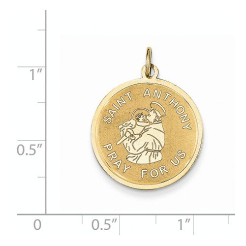 14k Yellow Gold St. Anthony Medal Charm (27X20 MM)