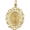 14k Yellow Gold Our Lady of Guadalupe Medal (25x18 MM)