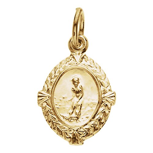 14k Yellow Gold St. Lazarus Medal (12x9MM)