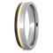 The Men's Jewelry Store (Unisex Jewelry) Oak Wood, 10k Yellow Gold 4.5mm Titanium Comfort-Fit Wedding Band