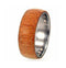 Eco-Friendly Bamboo Wood Overlay 8mm Comfort Fit Titanium Ring, Size 10.25