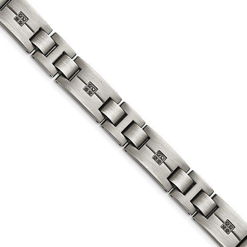 Men's Polished Stainless Steel 9mm Yellow IP-Plated Bracelet, 8.5"