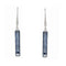 Radiance Collection Gray and Blue Anodized Titanium Blue Sapphire Earrings