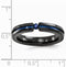 Black Ti Collection Black and Blue Titanium Blue Sapphire 4mm Band