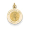 14k Yellow Gold Guardian Angel Medal Pendant (17X12MM)