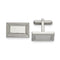 Stainless Steel Polished Rectangular Cuff Links, 17.85MMX17.29MM