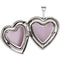 Diamond-Cut Heart with Cross Sterling Silver Locket Pendant (16X15.75 MM)