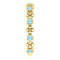 Genuine Aquamarine Beaded Ring, 14k Yellow Gold