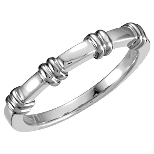 Semi-Polished 14k White Gold 3.5mm Comfort-Fit Band, Size 6