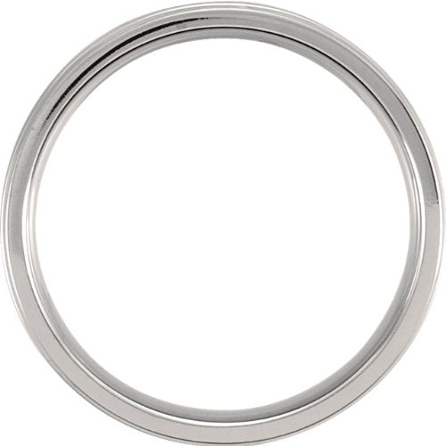 4mm Titanium Triple Grooved Domed Band