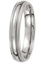 Titanium Double Milgrain 4mm Comfort Fit Band Size 8