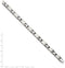 Men's Brushed and Polished Stainless Steel 7mm Link Bracelet, 8.5 Inches