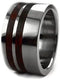 Amboyna Burl Wood 10mm Comfort Fit Titanium Wedding Band