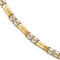 Men's Two-Tone 14k Yellow and White Gold 9mm Link Bracelet, 8"