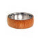 Eco-Friendly Bamboo Wood Overlay 8mm Comfort Fit Titanium Ring, Size 10.25