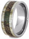 Deer Antler, Camouflage 9mm Titanium Comfort-Fit Wedding Ring, Size 15