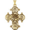 Men's Congo Cross 14k Yellow Gold Pendant