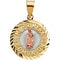 14k Yellow Gold Tri-Color Mi Primera Communion (First Holy Communion) Medal (16.75 MM)