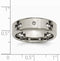 Brushed Grey Titanium 7mm Cut Out Celtic Cross Diamond Band, Size 7